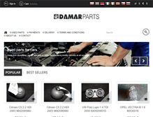 Tablet Screenshot of damarparts.com